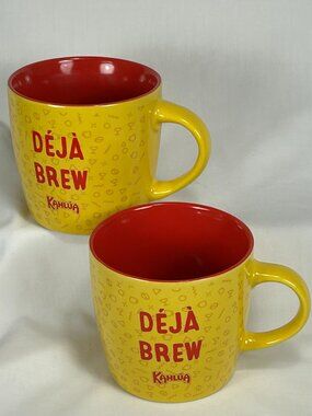 set of 2 DEJA BREW KAHLUA coffee mugs